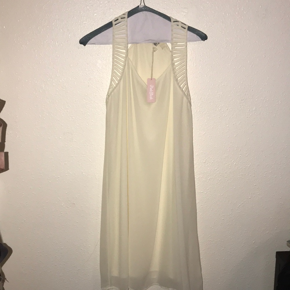 Cream racerback dress Ya Los Angeles dress